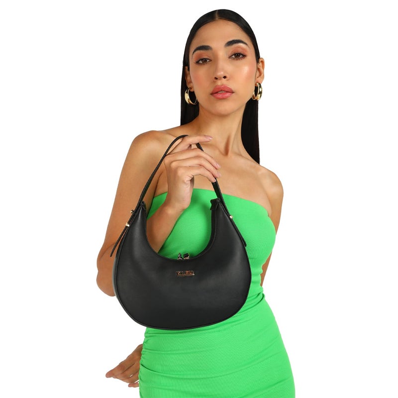 KLEIO Vegan Leather Half Moon Shoulder Handbag for Women and Girls - Image 2